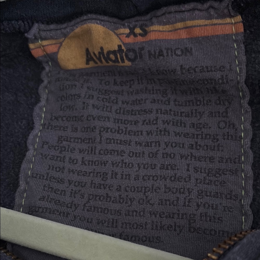 Authentic Aviator Nation Classic Sweatshirt in charcoal - Picture 4 of 6